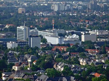 Hessischer Rundfunk mit ARD-Stern in Frankfurt