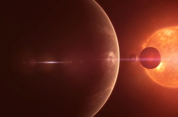 In der Umlaufbahn von Trappist-1 befinden sich sieben Planeten. Bild: "obs/ZDFinfo/Andrew Fleming"