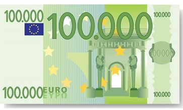Der 100.000 Euro Schein der Zukunft? (Symbolbild)
