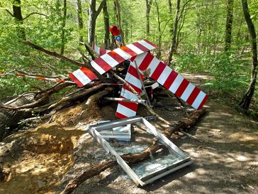Barrikade der Umweltaktivisten im Hambacher Forst (Archivbild)