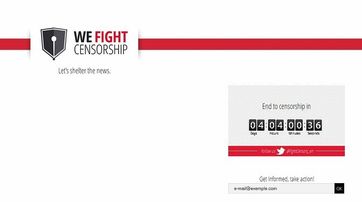 Screenshot "http://wefightcensorship.org"