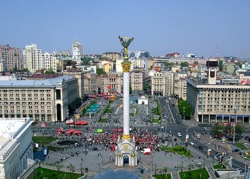 Unabhängigkeitsplatz ("Majdan") in Kiew