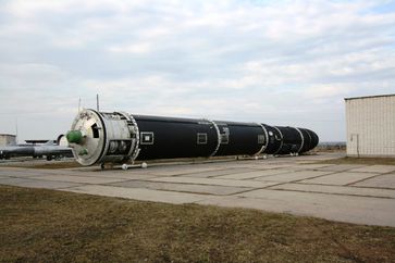R-36M-Rakete, von der die RS-28 „Sarmat“ abgeleitet ist.
