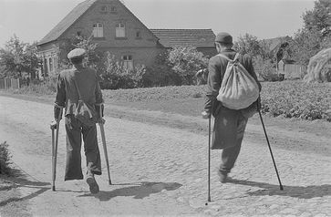 Beinamputierte Versehrte des Zweiten Weltkrieges (Symbolbild)