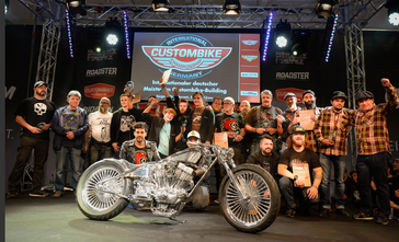 Gruppenbild mit allen Gewinnern der International Custombike Championship Germany 2018