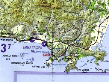 Lage von Sanya im äußersten Süden der chinesischen Insel Hainan. Bild: wikipedia.org/