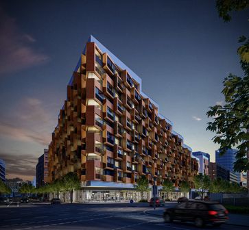 Das Eleven Decks im südlichen Überseequartier bei Nacht Bild: DC Developments Fotograf: DC Developments