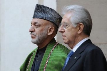 Goldman-Monti und Drogenboss Karzai: Mafiosi unter sich. Bild: voltairenet.or