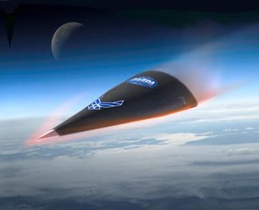 Illustration des Hypersonic Test Vehicle (HTV) 2 beim Wiedereintritt