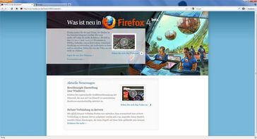 Screenshot der 5. Beta Version von Firefox 4.0
