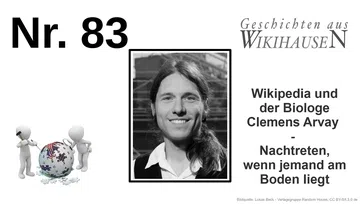 Bild: SS Video: "Wikipedia und der Biologe Clemens Arvay - Nachtreten, wenn jemand am Boden liegt | #83 Wikihausen" (https://youtu.be/QmfwTGo0JZg) / Eigenes Werk