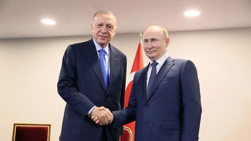 Recep Tayyip Erdoğan und Wladimir Putin in Teheran am 19. Juli 2022 Bild: Sergei Sawostjanow / Sputnik