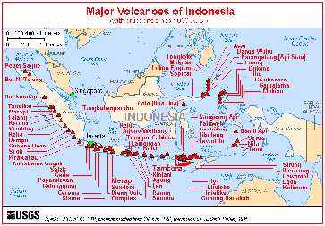 Große Vulkane in Indonesien