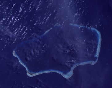 Weltraumfoto vom Bikini-Atoll Bild: NASA