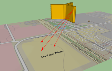 Attentat in Las Vegas: Schematische Darstellung der Schussbahnen