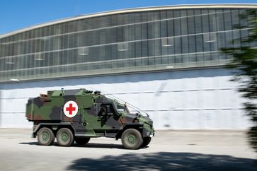 Mittlere geschützte Sanitätskratftfahrzeug EAGLE V 6x6 SanKfz  Bild: Bundeswehr/Patrick Grüterich Fotograf: Patrick Grüterich