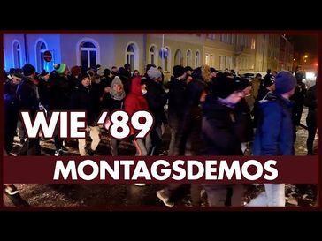 Bild: Screenshot Video: "Gegen Impfzwang: Die Montagsdemos sind zurück!" (https://youtu.be/bSB6wkWRRo0) / Eigenes Werk