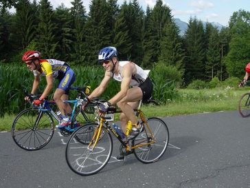 Ernährungswissenschafter Oliver Neubauer bei einem Ironman-Wettkampf.
Quelle: (Foto privat) (idw)