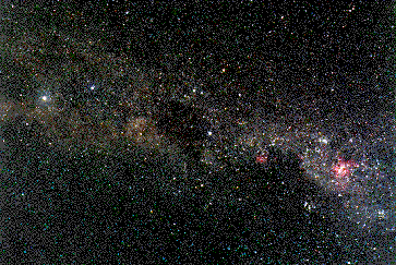 Die Milchstraße in Richtung des Sagittarius-Arms