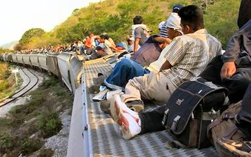 Güterzug mit Einwanderern (Symbolbild)
