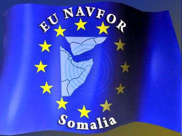 Flagge der "EU NAVFOR Somalia" (Operation Atalanta)