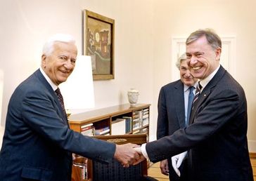 Bundespräsident Köhler und Richard von Weizsäcker 2007 Bild: Bundespräsidialamt