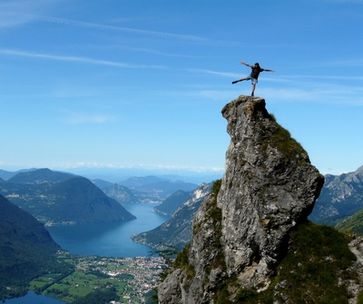 Balance, Gleichgewicht, Training, Gipfel, Ziel (Symbolbild)