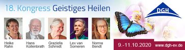 18. DGH-Kongress Geistiges Heilen vom 09. - 11.10.2020