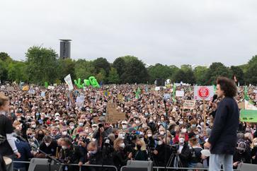 Demonstration am 24. September 2021 auf dem Platz der Republik in Berlin.