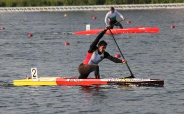 Sebastian Brendel (Potsdam), einer der Medaillen-Favoriten des deutschen Teams und "Gesicht" dieser Kanu-WM, bei seinem WM-Vorlauf im Einer-Canadier (C1) über 1000 m am Mittwoch. Bild: "obs/Deutscher Kanu-Verband (DKV)"