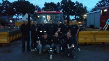 Die Teams der Feuerwehr Kleve beim Brandweerwedstrijd in Duiven Bild: Feuerwehr