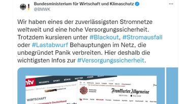 Twitter-Information und Collage des Bundesministeriums für Wirtschaft und Klimaschutz.