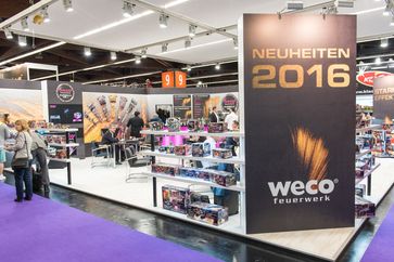 WECO Pyrotechnische Fabrik GmbH Stand auf der Nürnberger Spielwarenmesse 2016