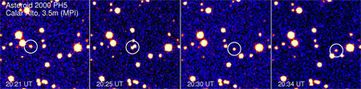 Das Forschungsobjekt der Astronomen - der Asteroid 2000 PH5, aufgenommen mit dem 3,5-Meter Teleskop im spanischen Calar Alto. Bild: Stephen C. Lowry