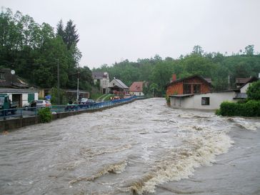 Hochwasser in der tschechischen Stadt Nový Knín, 2. Juni 2013