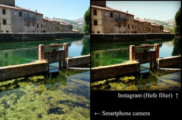 Instagram-Effekt: Foto rechts mit einem Filter
