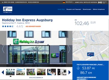 Holiday Inn Express Augsburg: Verwehrt demokratisch gewählten Abgeordneten die Übernachtung.
