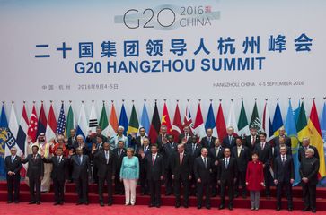 Staats- und Regierungschefs beim G20-Gipfel in Hangzhou 2016