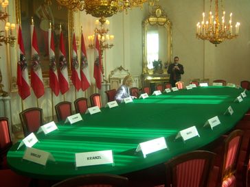 Österreich: Sitzungssaal des Ministerrates