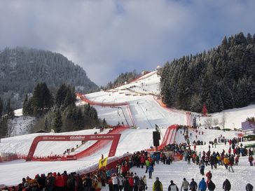 Zielraum der Streif bei der Hahnenkammabfahrt 2011