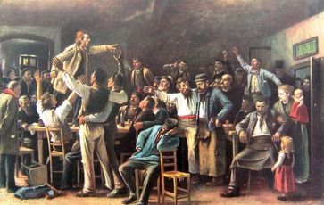 Streik Gemälde von Mihály von Munkácsy, 1895 (Symbolbild)