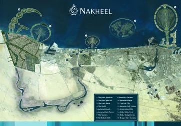 Das Neue Dubai. Mit künstlichen Inseln und Kanälen vervielfacht das Emirat seine Küstenlinie und damit die Zahl begehrter Wassergrundstücke.  Quelle: Government of Dubai, Department of Tourism and Commerce Marketing