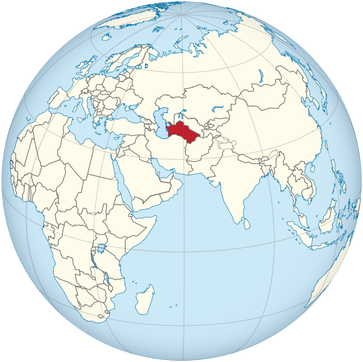 Turkmenistan auf der Welt
