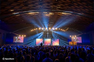 Die Karlsruher dm-Arena war gut gefüllt Bild: Open Doors Deutschland e.V. Fotograf: Open Doors Deutschland e.V.