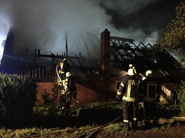 Das Wohnhaus wurde durch das Feuer vollständig zerstört