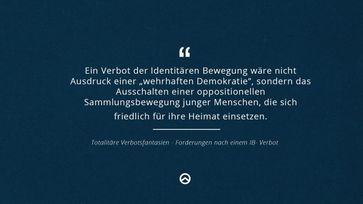 Zitat der Identitären Bewegung (IB)