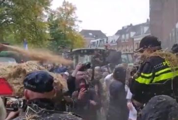 Bild: Screenshot Youtube Video: "Boerenprotest Groningen"