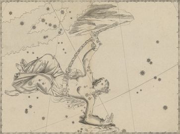 Sternbild Andromeda: Aus der Uranometria von Johann Bayer.