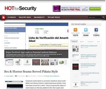 Screenshot von Blog „HOTforSecurity“