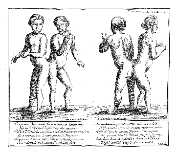 Judith und Helena von Szony auf einer Zeichnung 1757